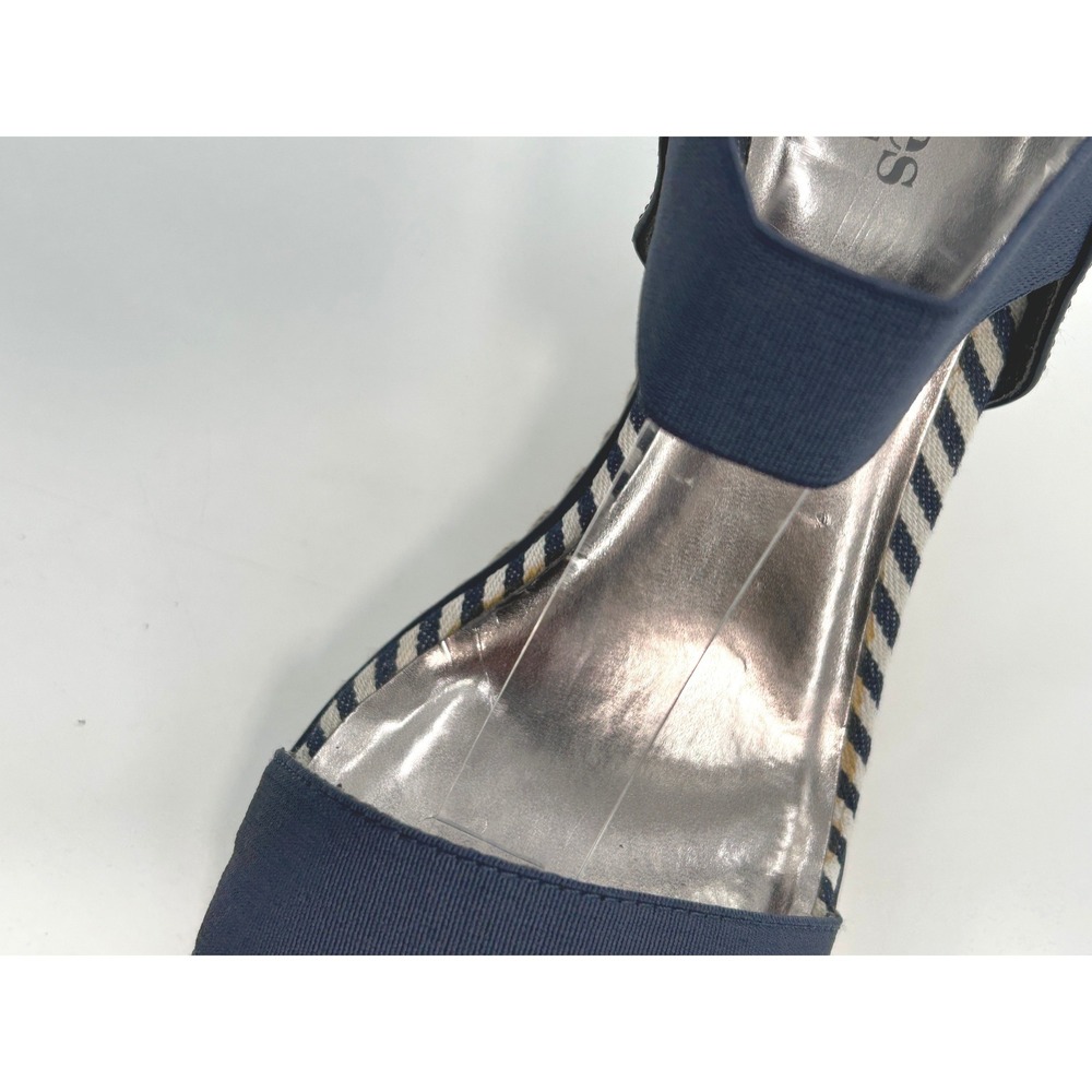Charles David Navy Espadrille Wedges Coastal Chic Resort Sandals 8.5 - Picture 11 of 11